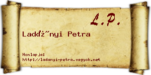 Ladányi Petra névjegykártya